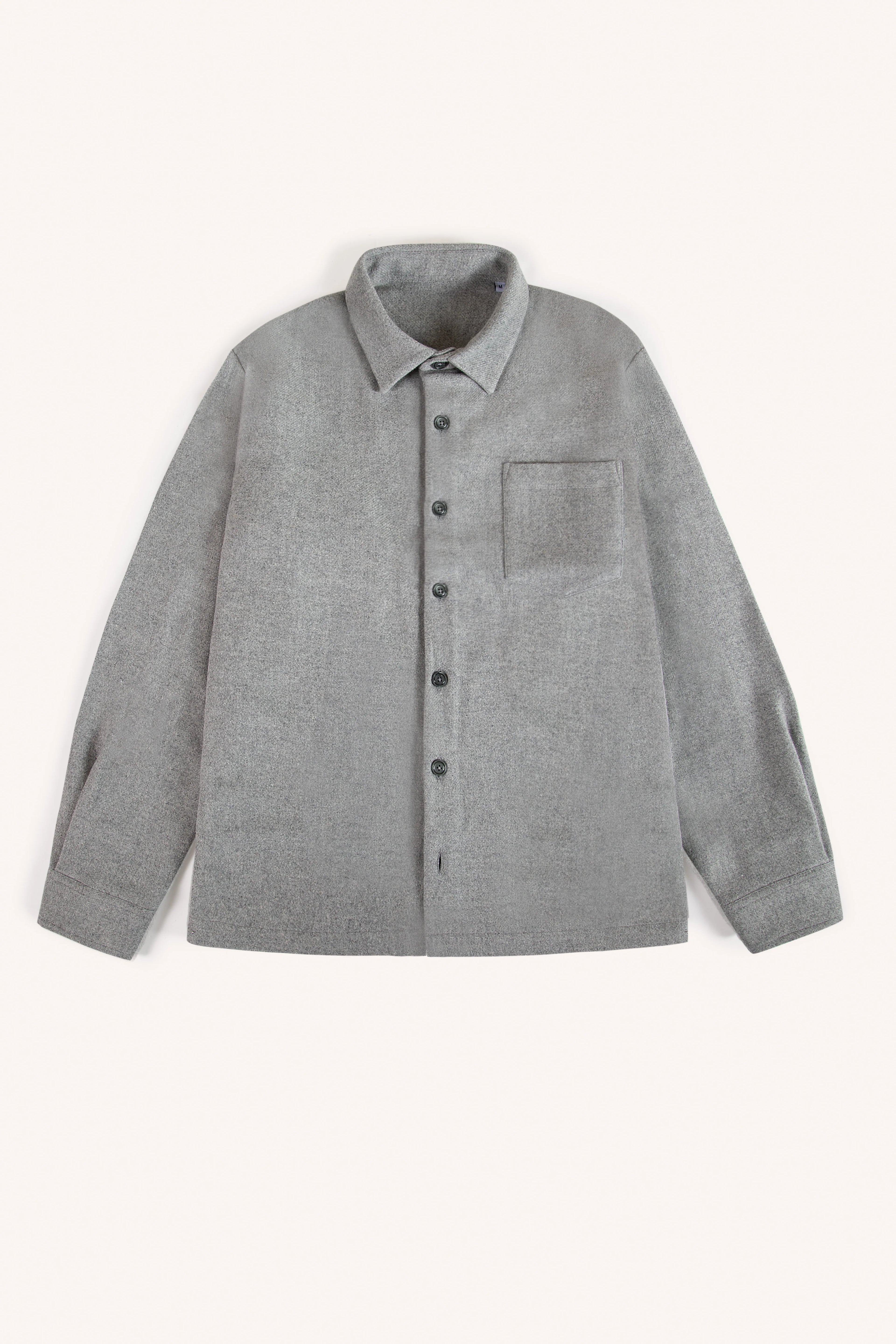 Grey pure wool overshirt