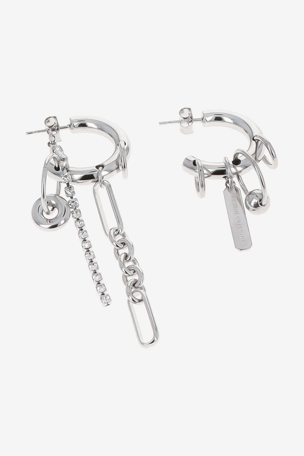 Iris crystal palladium earrings