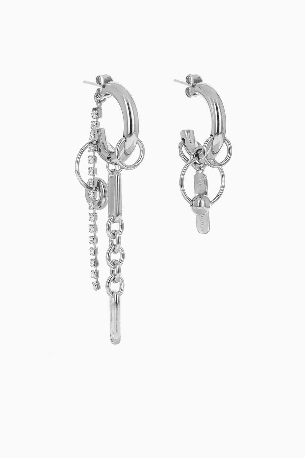 Iris crystal palladium earrings