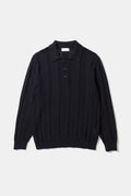 Knitted polo navy