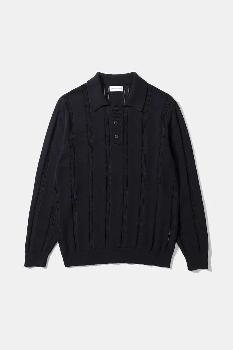 Knitted polo navy