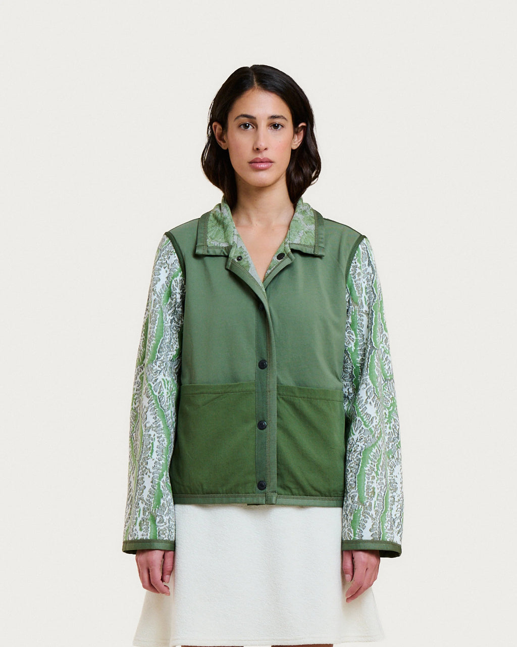 Coral green multi Mia jacket