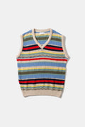 Multi-stripe off-white vest