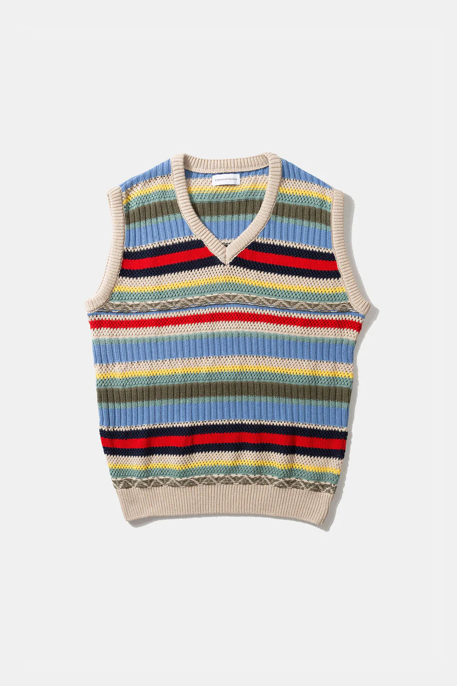 Multi-stripe off-white vest
