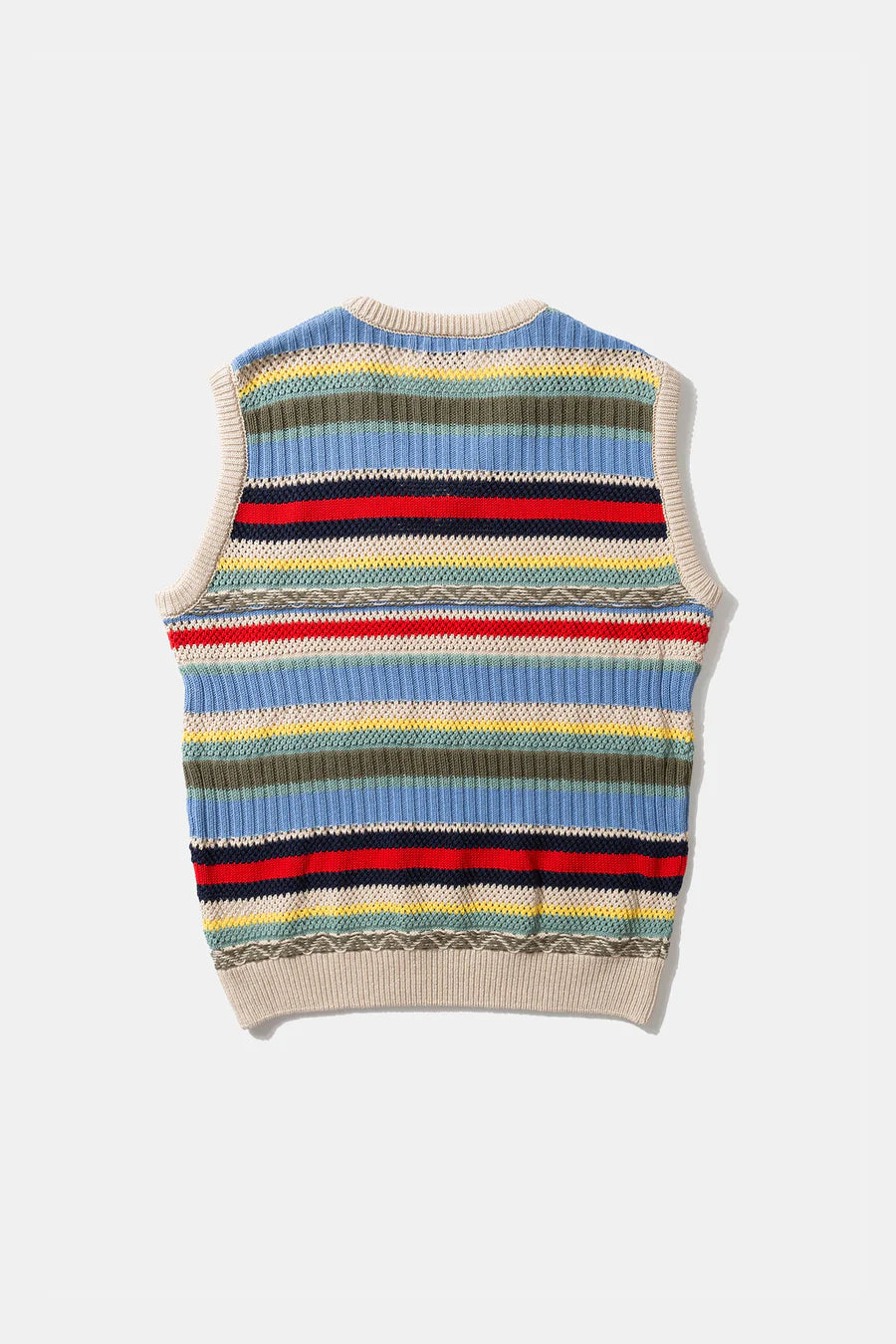 Multi-stripe off-white vest