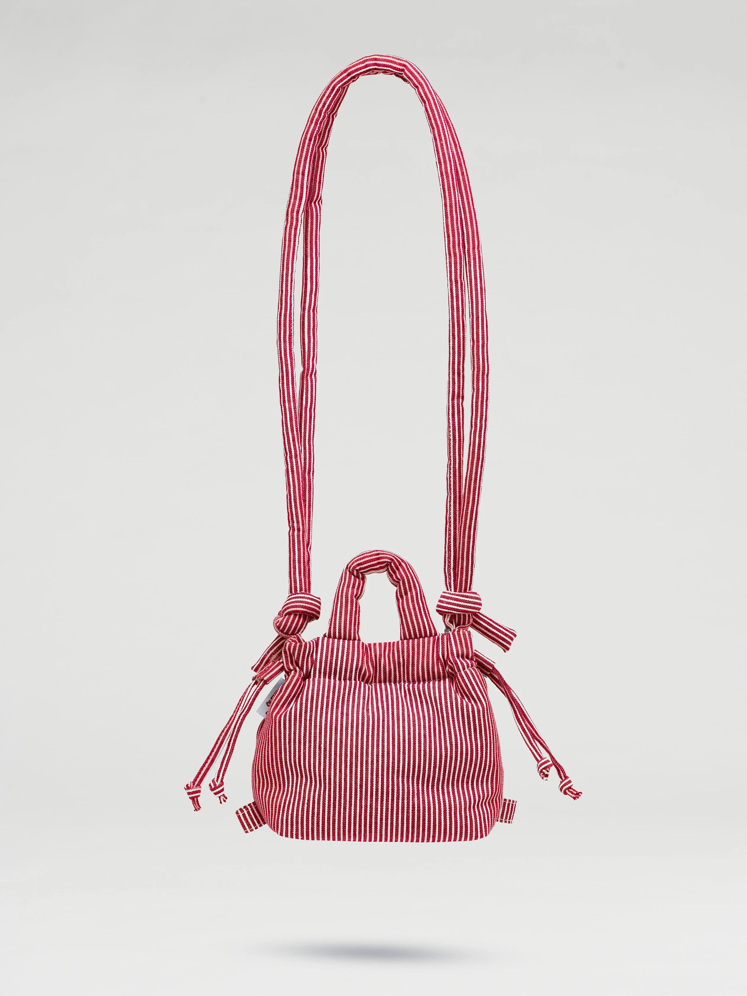 Micro Ona bag coton rayure rouge