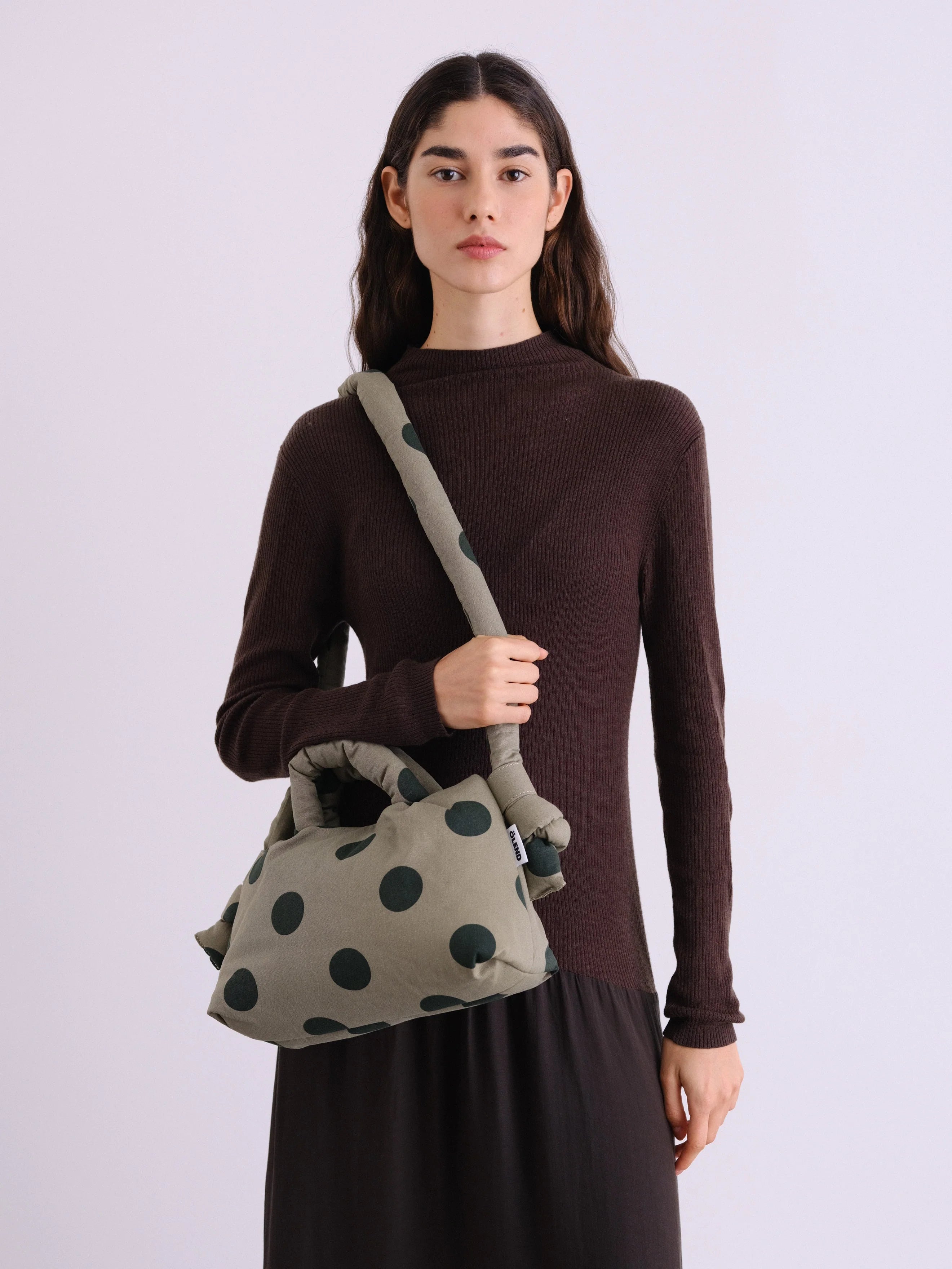 Mini Ona bag dots forest green sage
