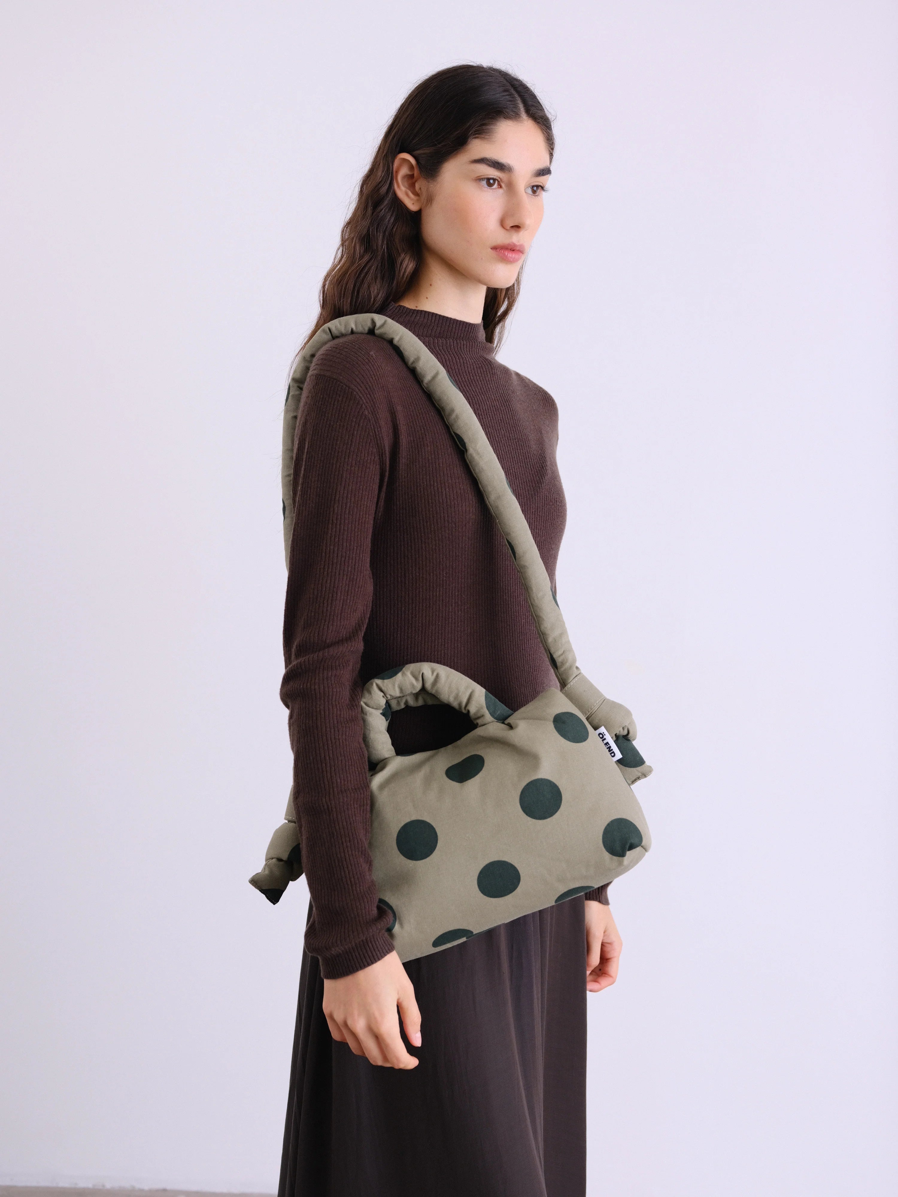 Mini Ona bag dots forest green sage