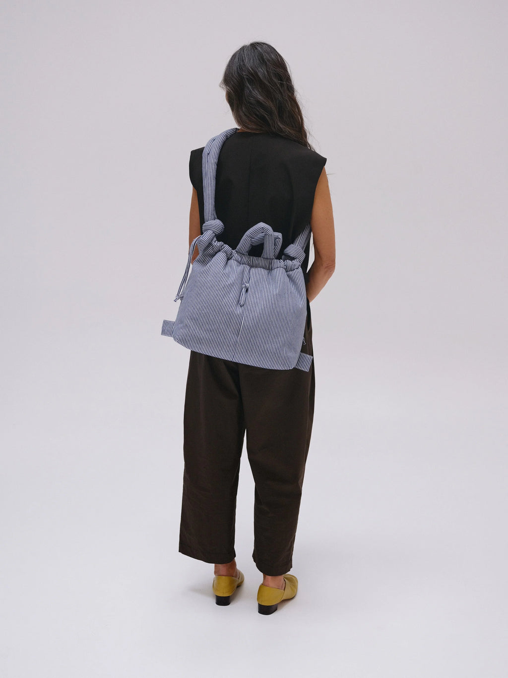 Ona soft bag cotton navy stripe