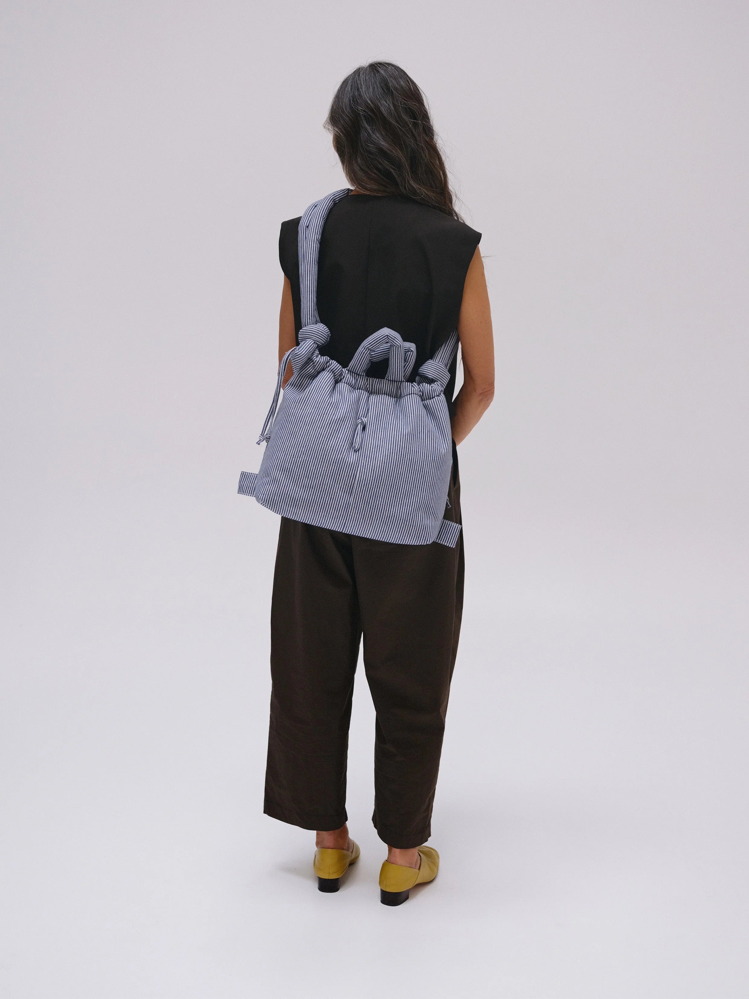 Ona soft bag cotton navy stripe