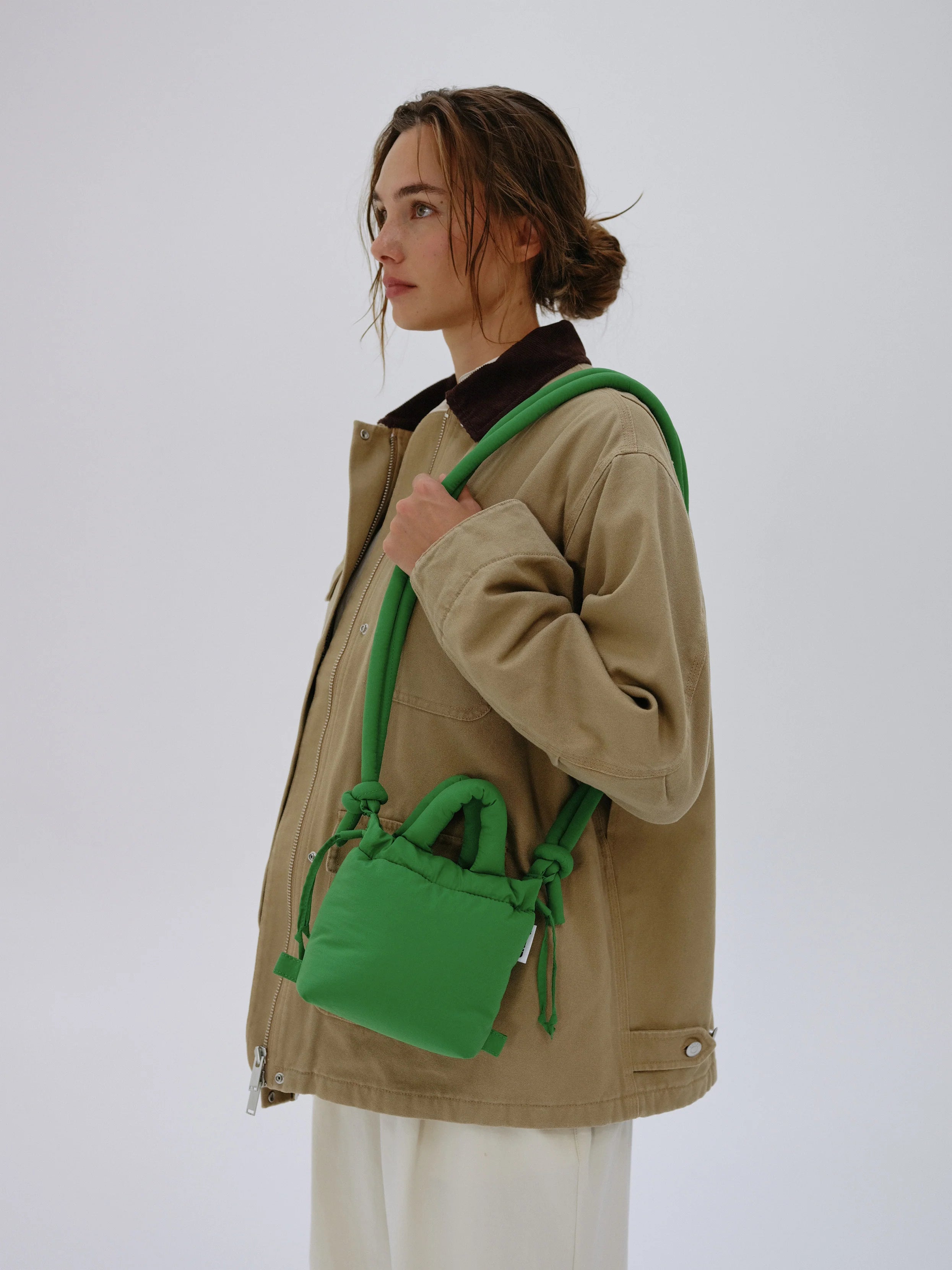 Micro-soft green bag