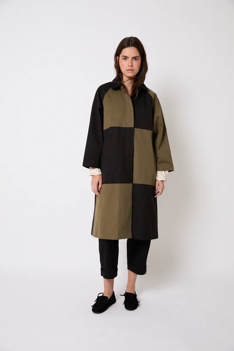 Damero gabardine khaki