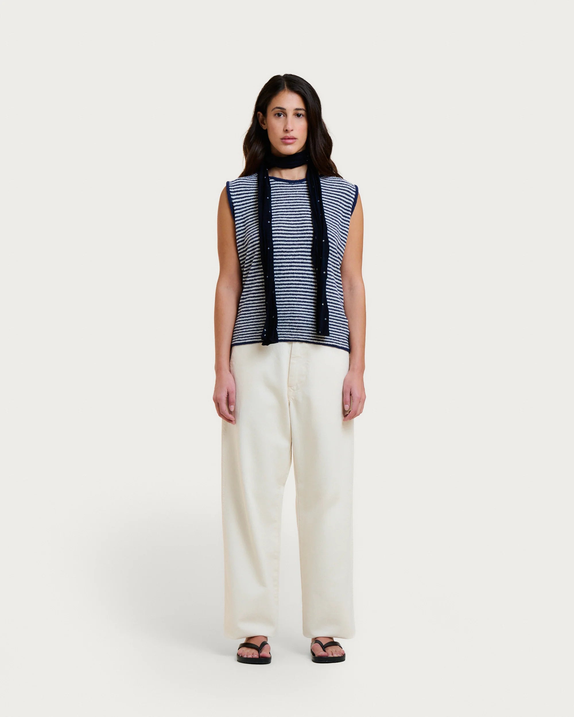 Sofia foam navy stripes tank top