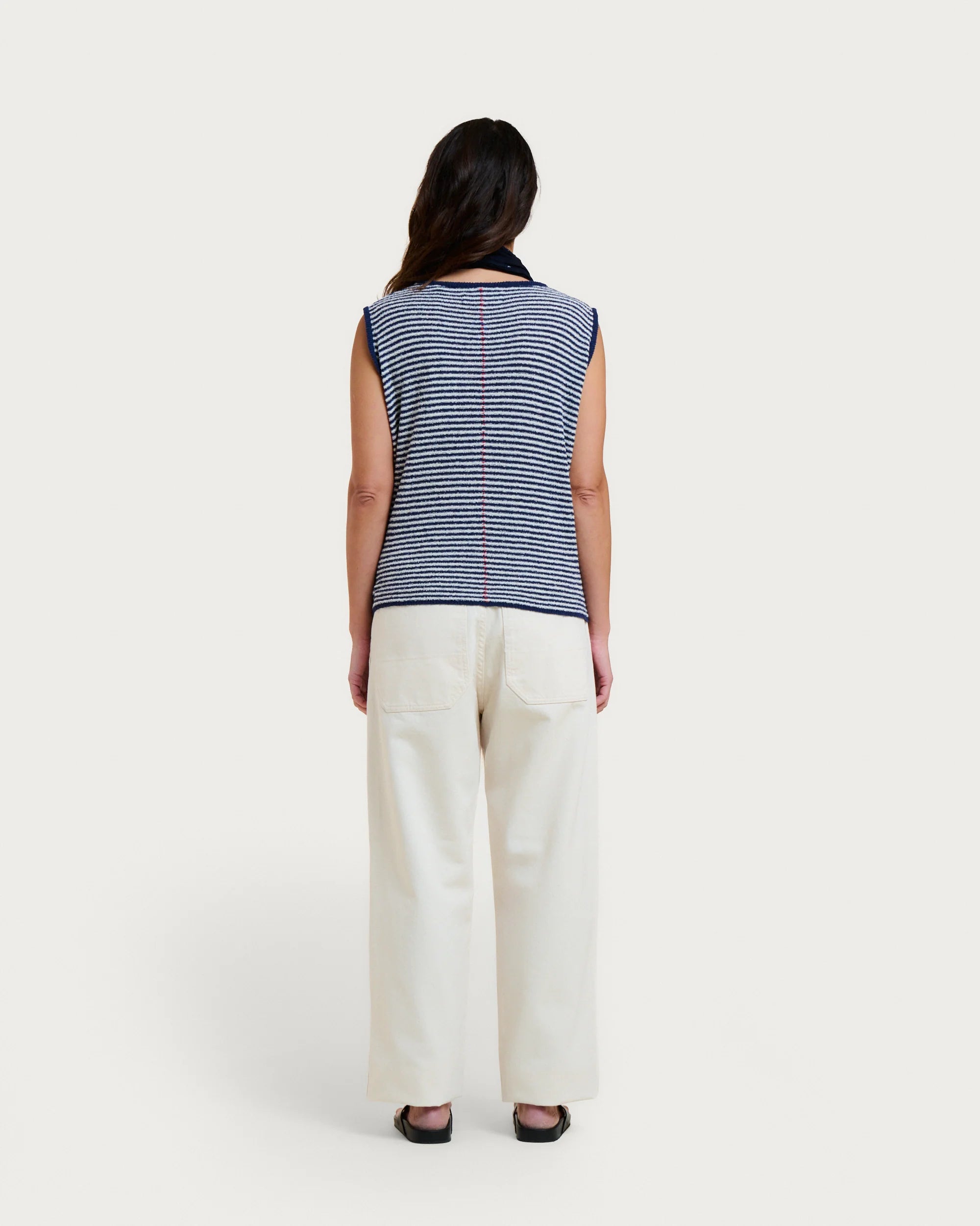 Sofia foam navy stripes tank top