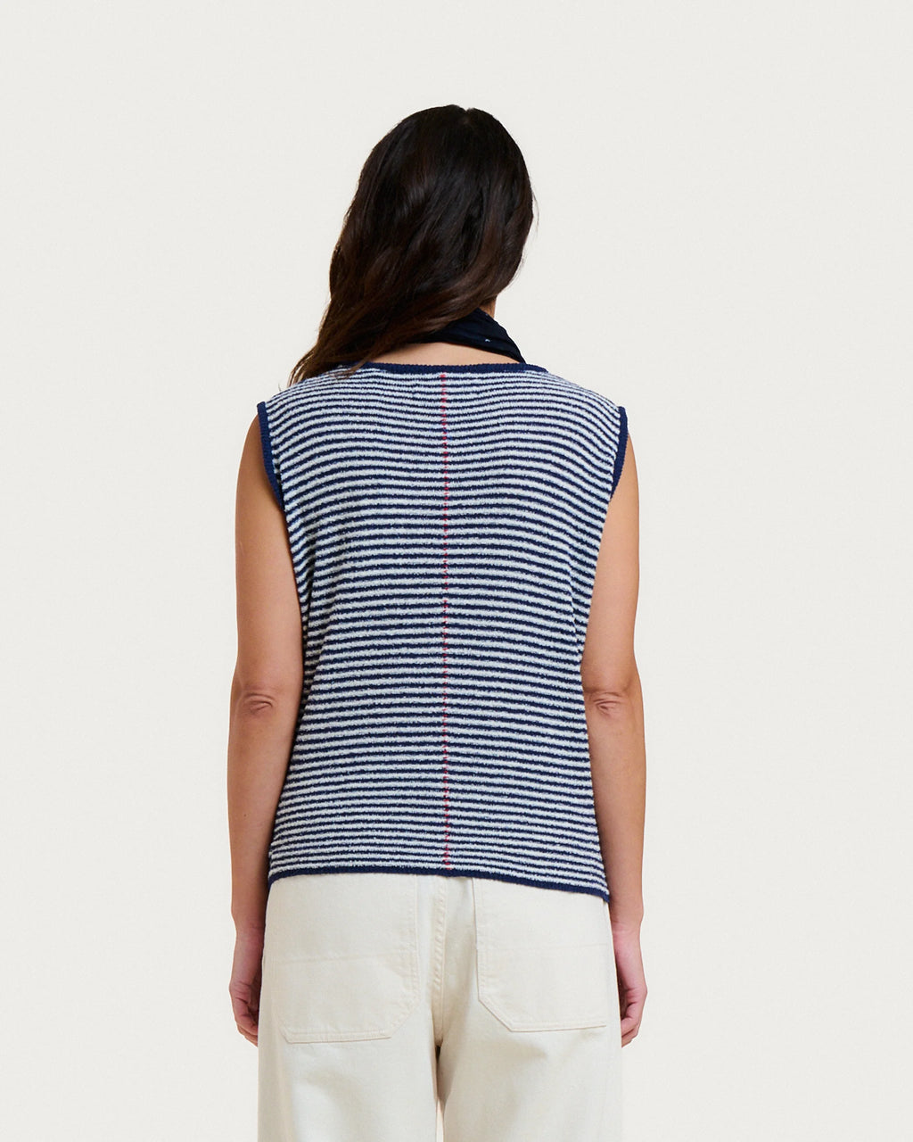 Sofia foam navy stripes tank top
