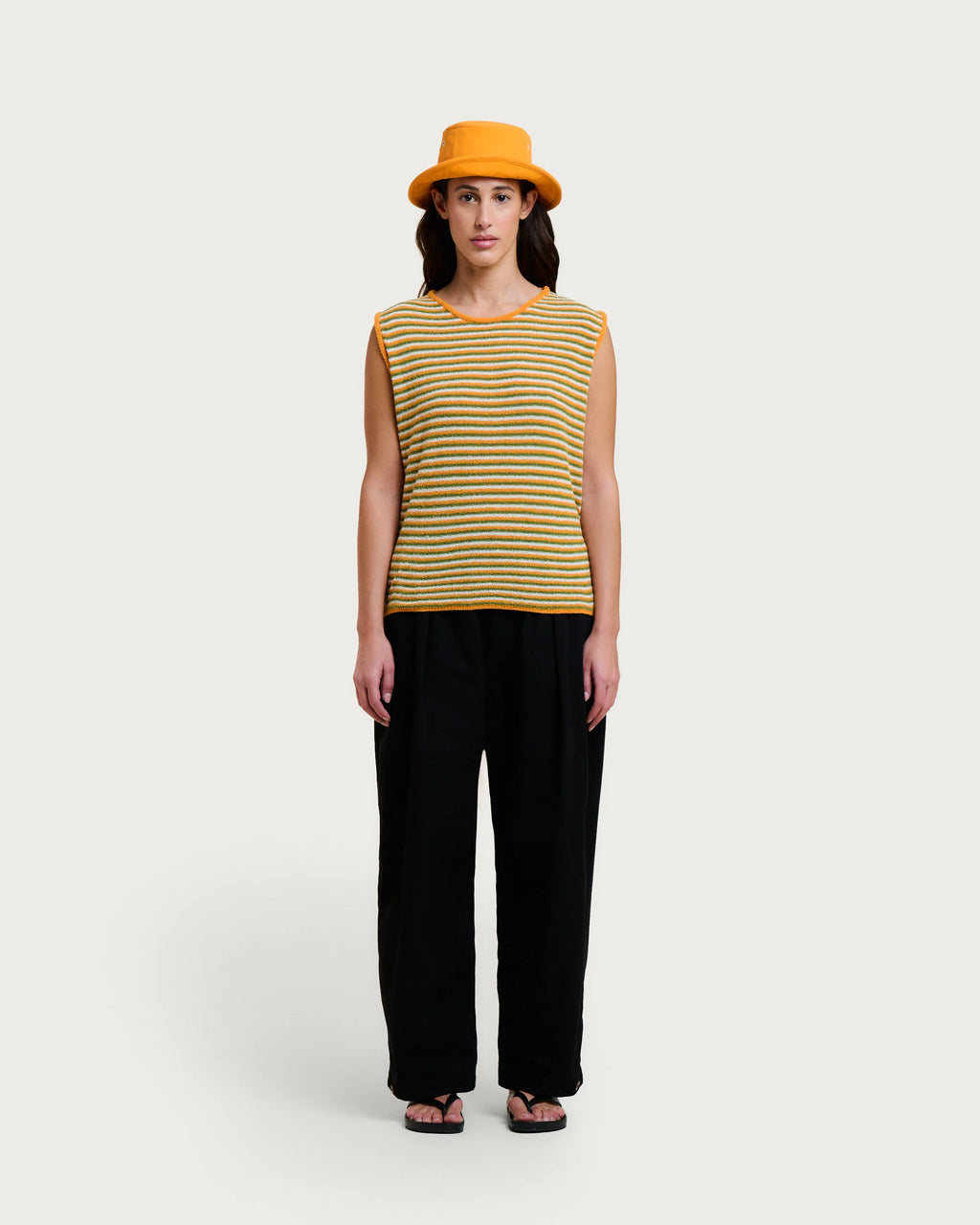 Débardeur sofia spuma orange stripes