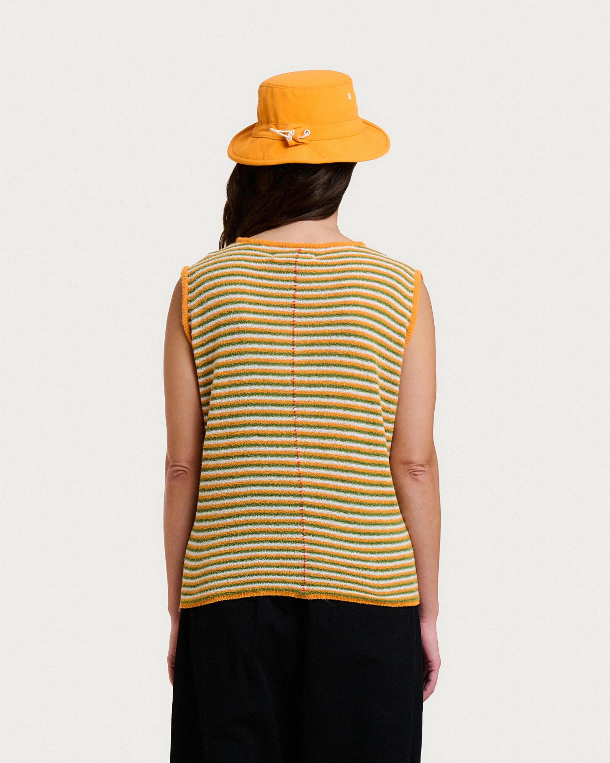 Sofia Spuma orange stripes tank top