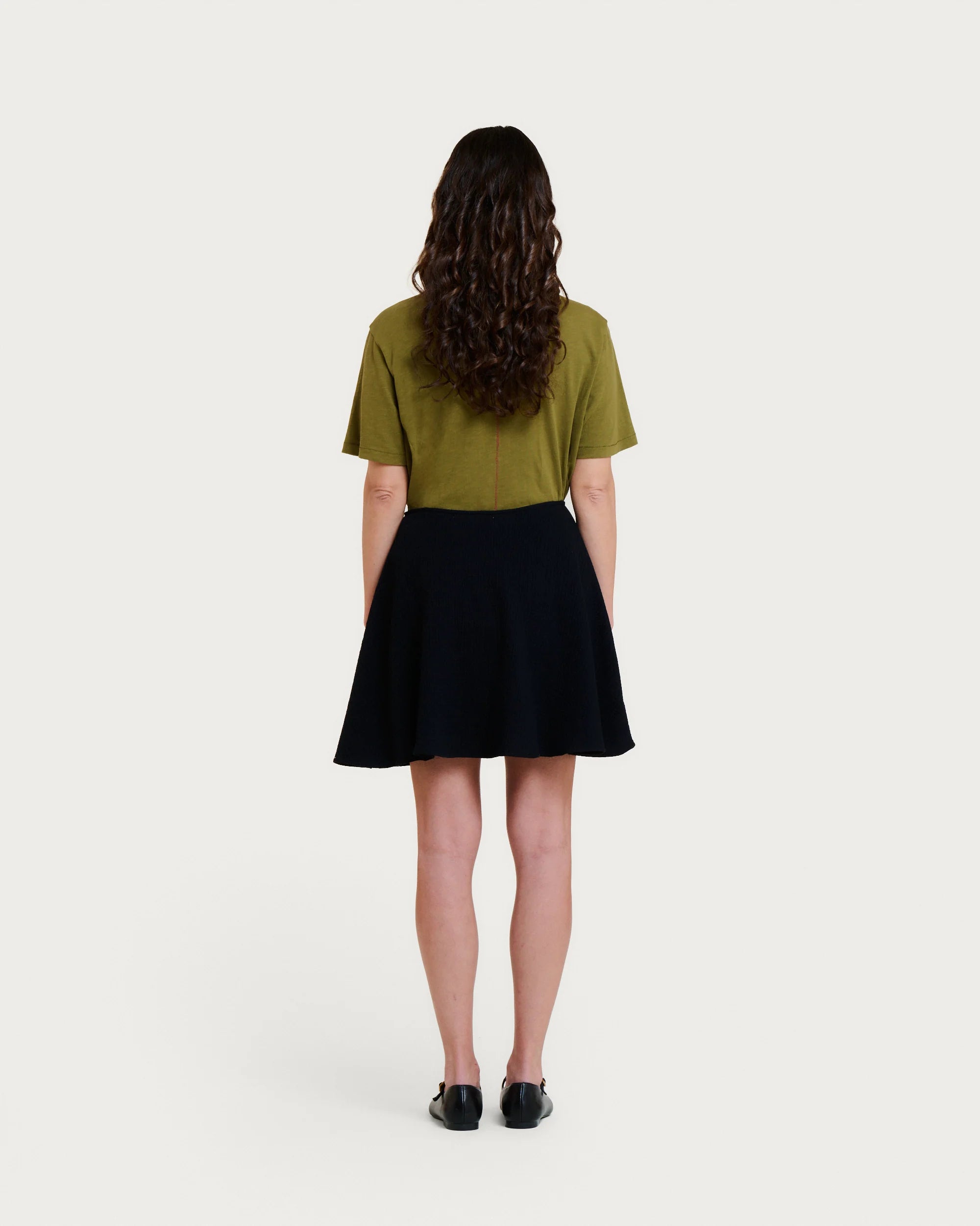 Tilia black flared skirt