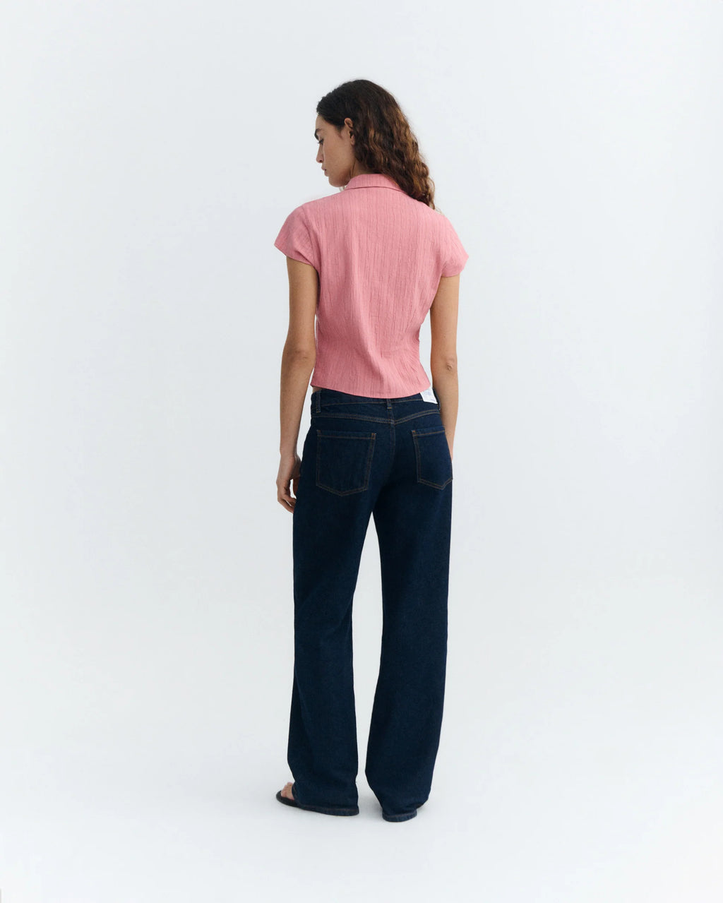 Kitty blouse rosette pink