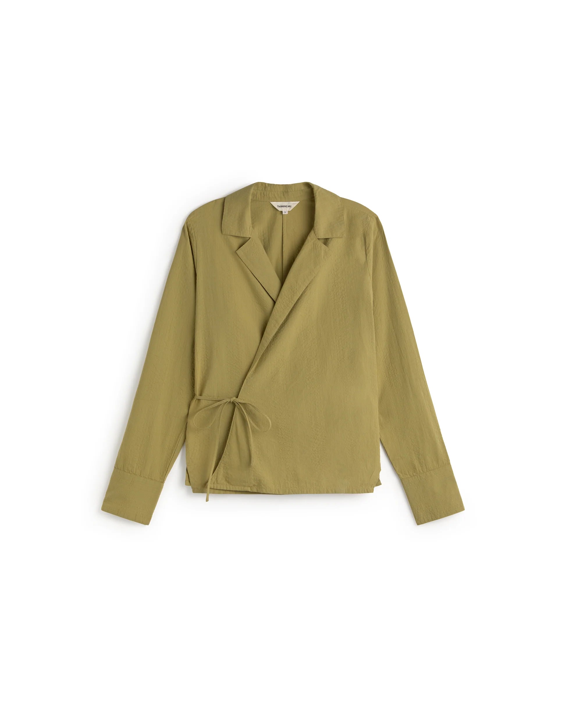 Pistaccio seersucker lenie blouse
