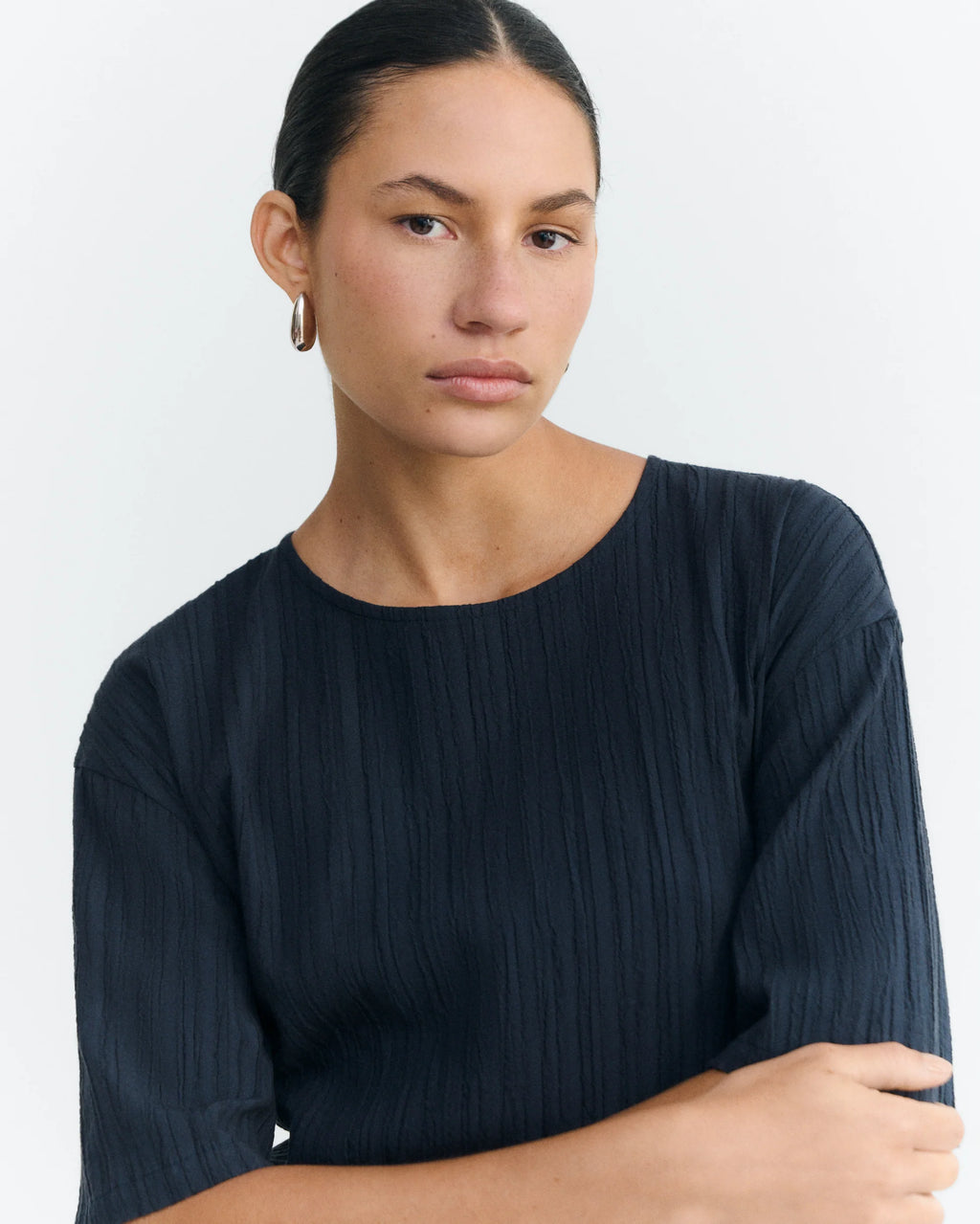 Kina long navy dress
