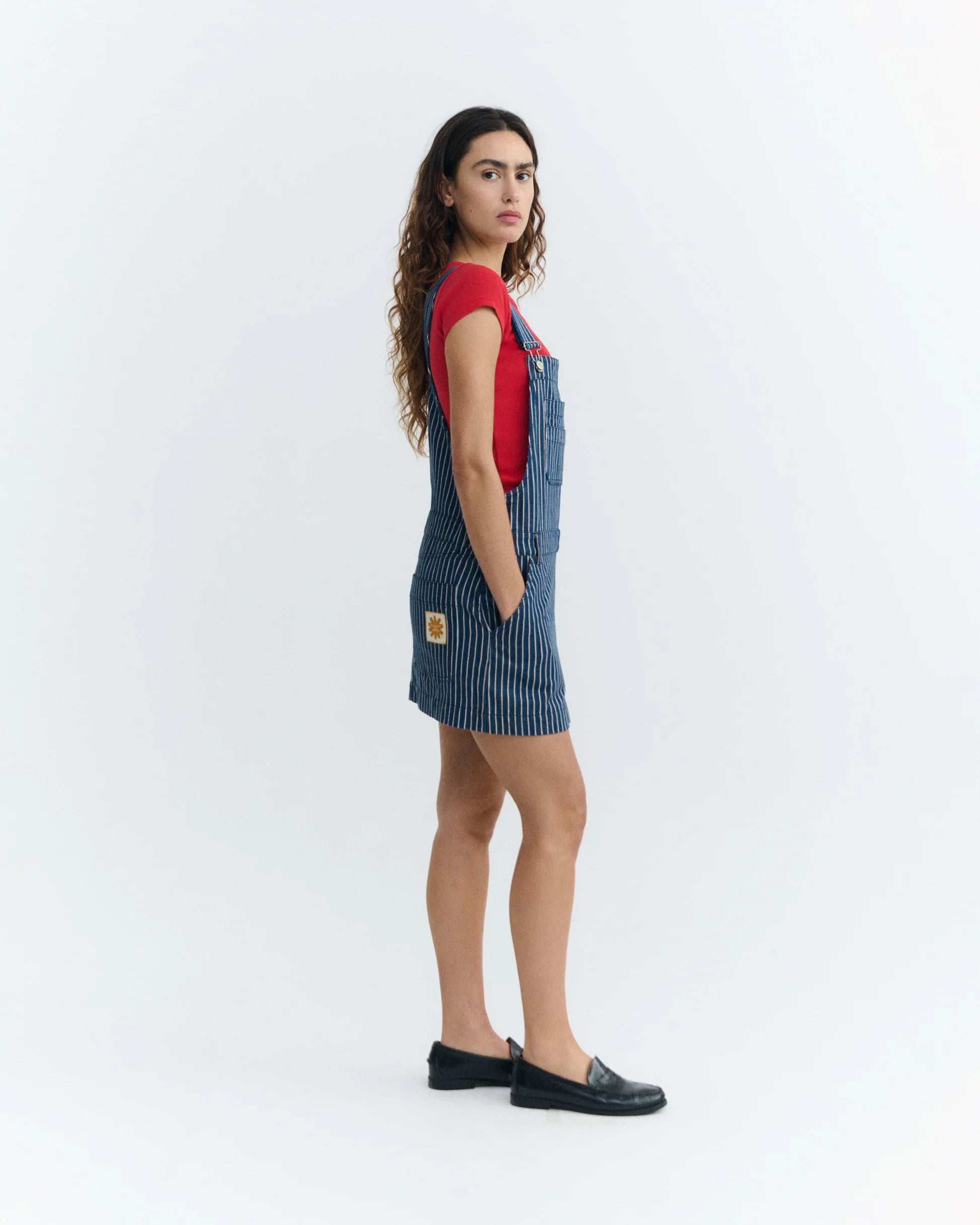Rafaela railway stripes dress