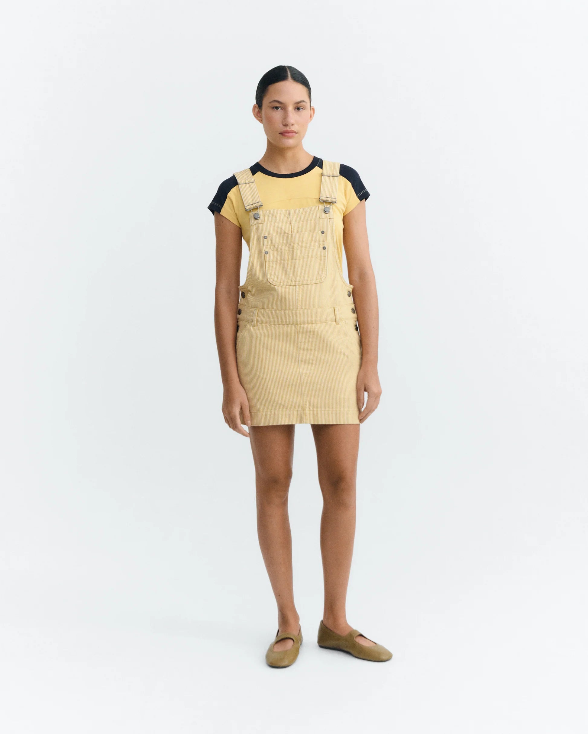 Rafaela walnut stripes dress