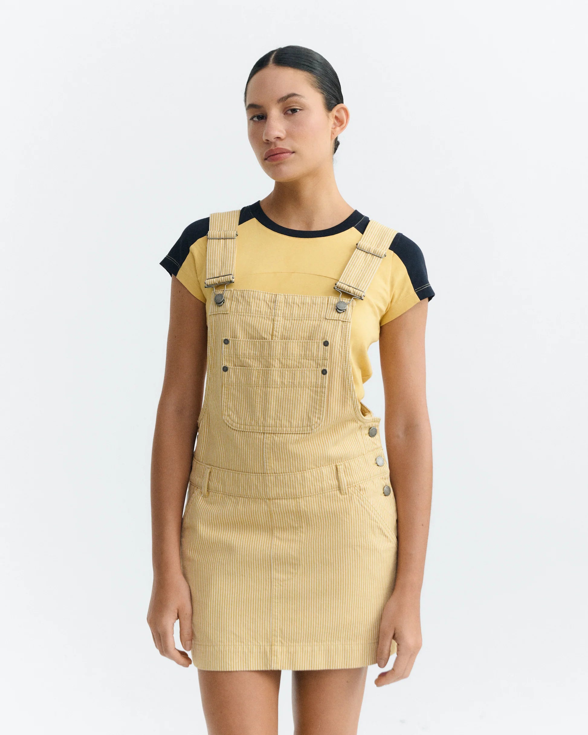 Rafaela walnut stripes dress