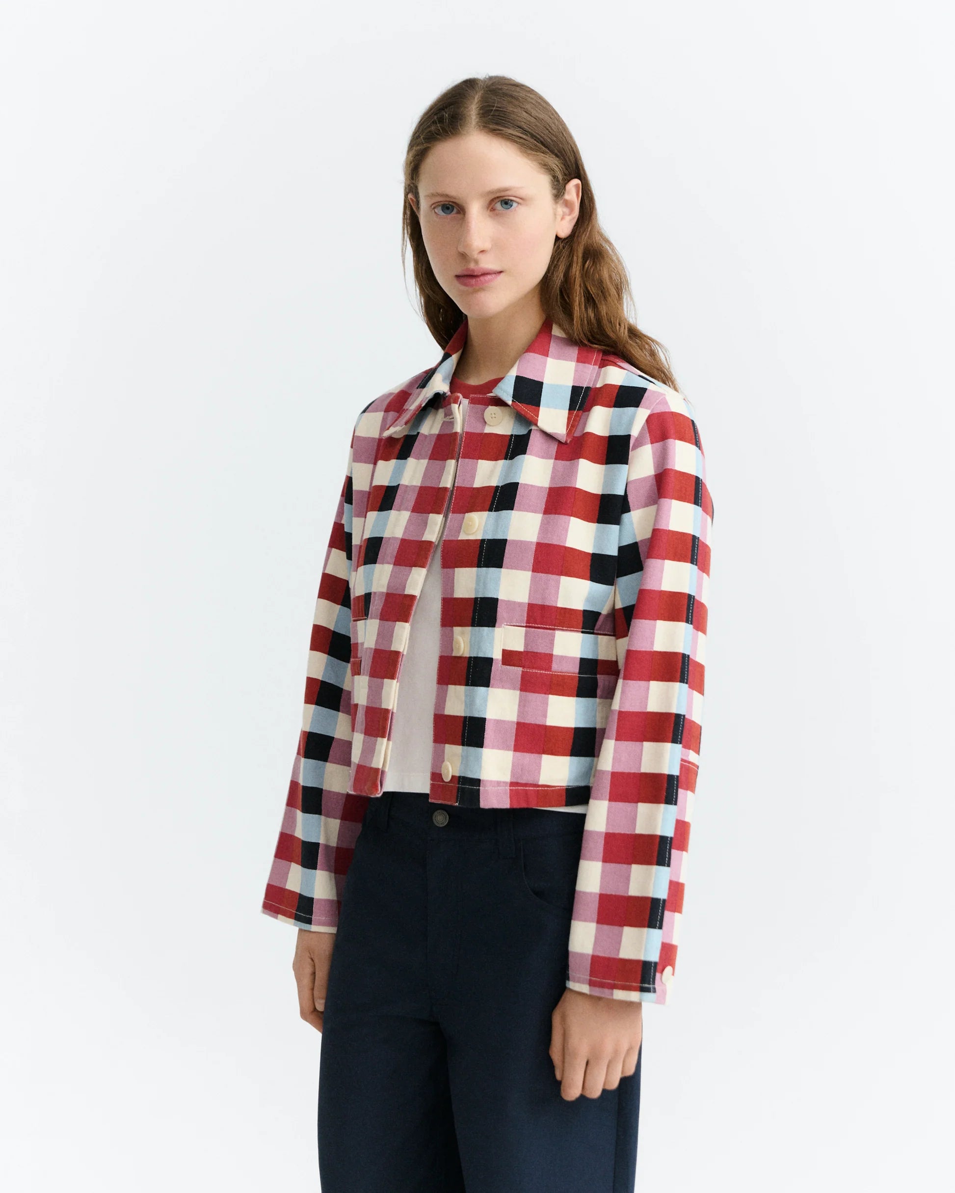 Astrid checks jacket cheshire
