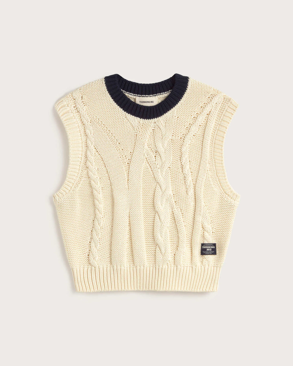 Aria knitted vest ecru