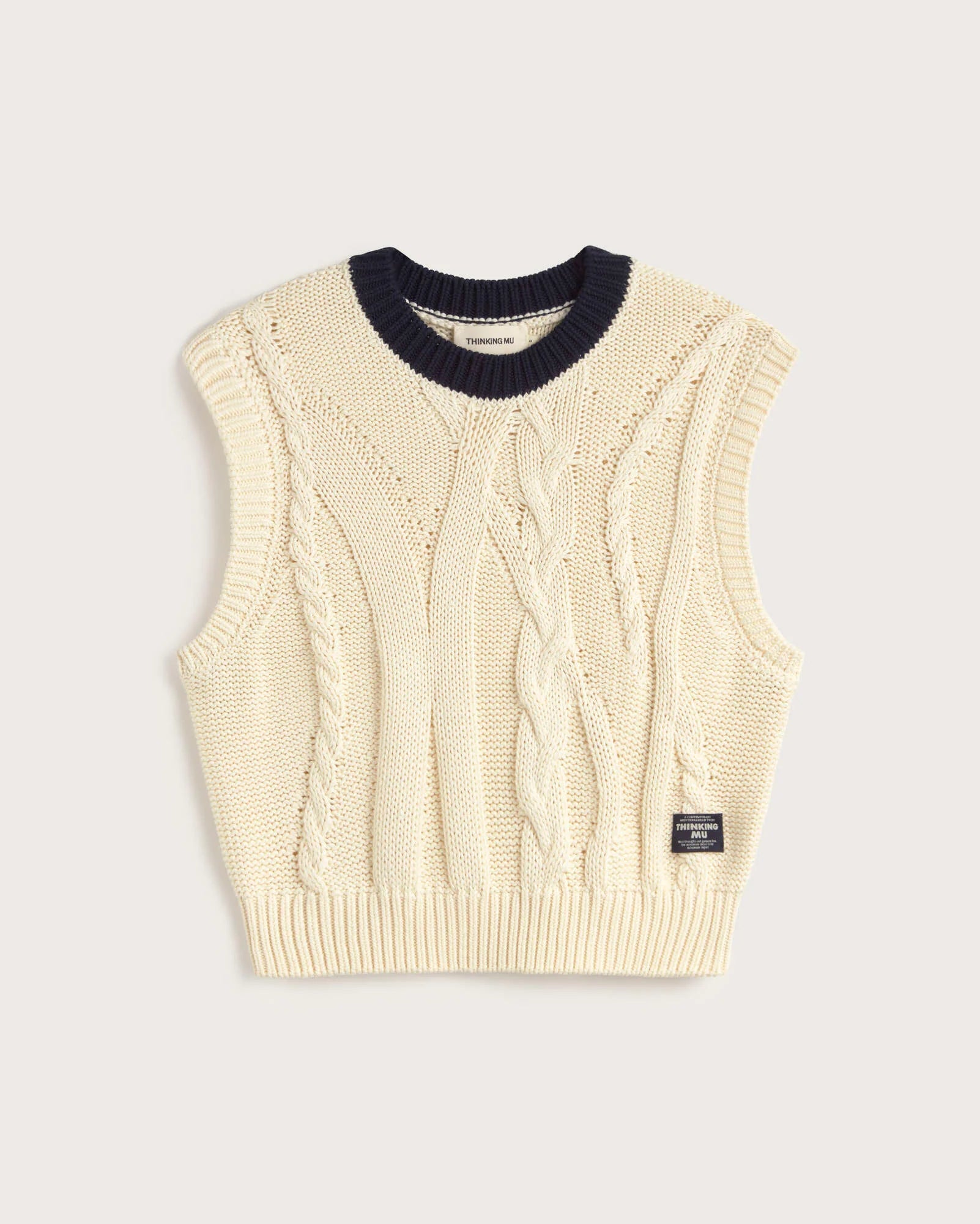 Aria knitted vest ecru