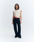 Aria knitted vest ecru