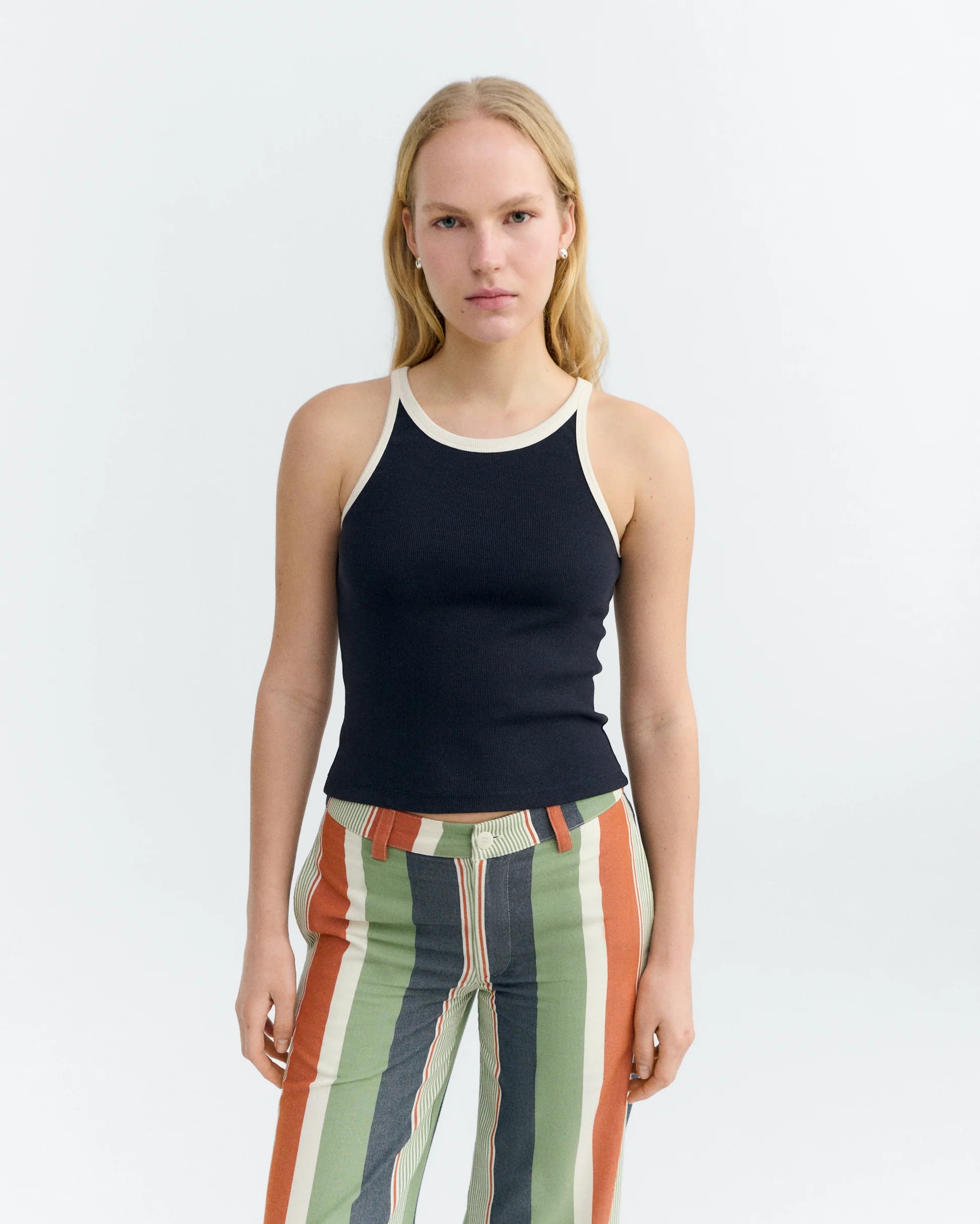 Harriet top navy pannacotta