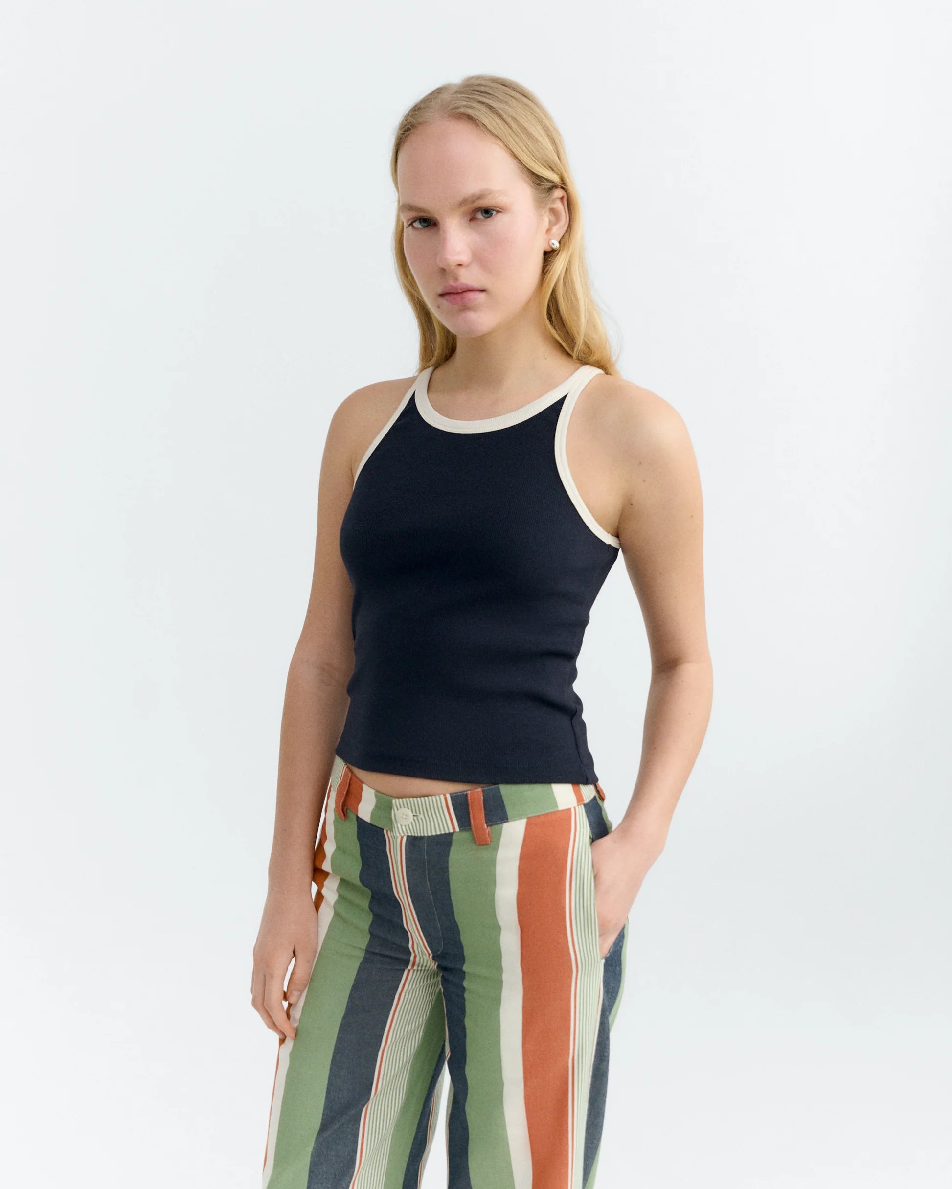 Harriet top navy pannacotta