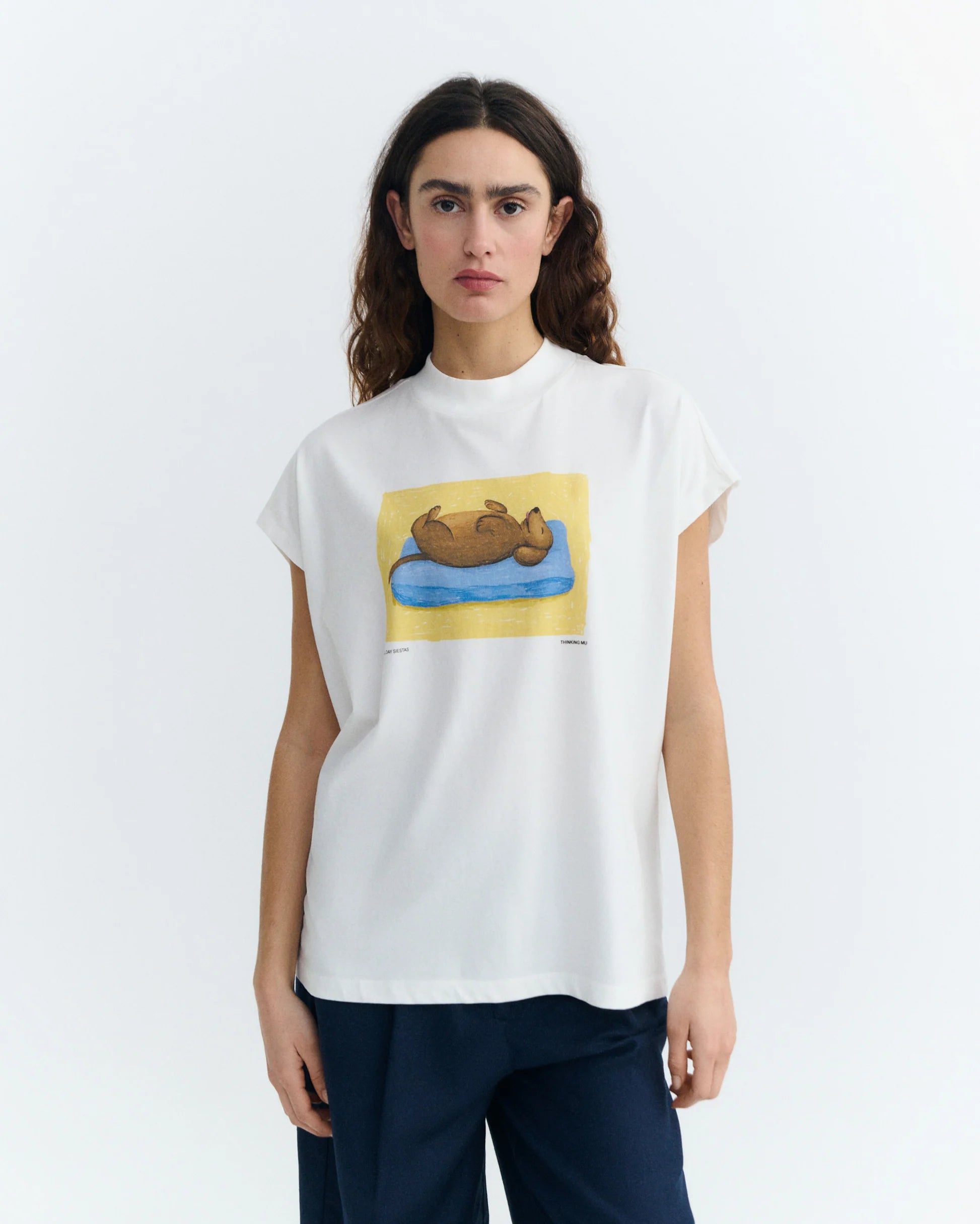 Siesta dog volta tee white