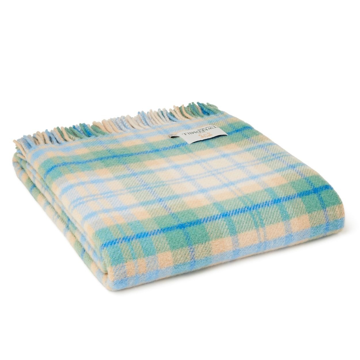 Blue pure wool blanket