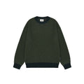 Green ringer round wool knit