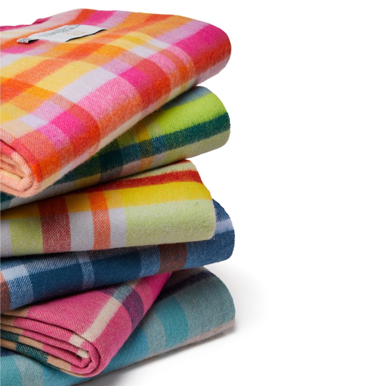 Pink virgin wool throw