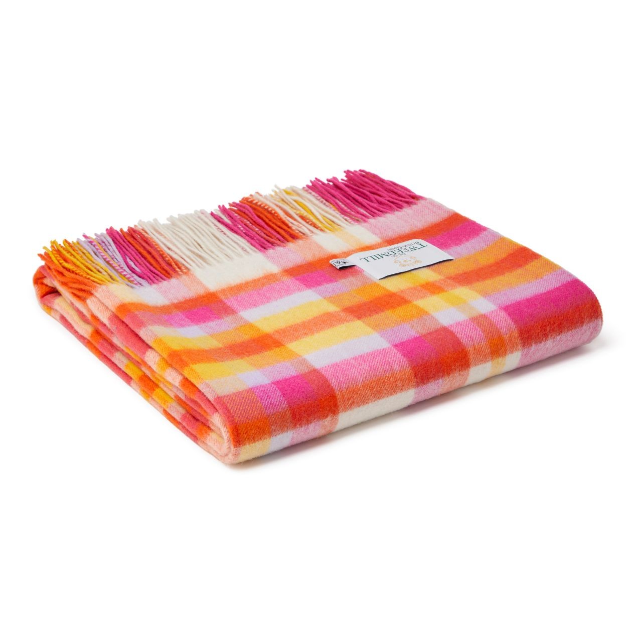 Pink virgin wool throw