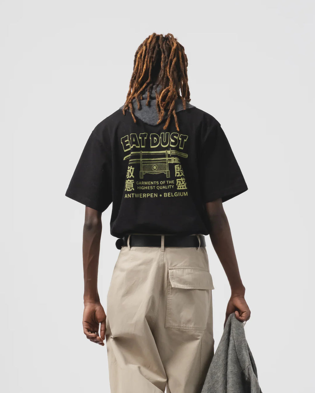 T-shirt noir à bout ouvert Shotgun