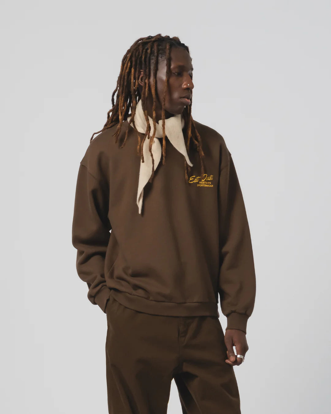 Western Sportswear Basic Fleece Sweater Brown