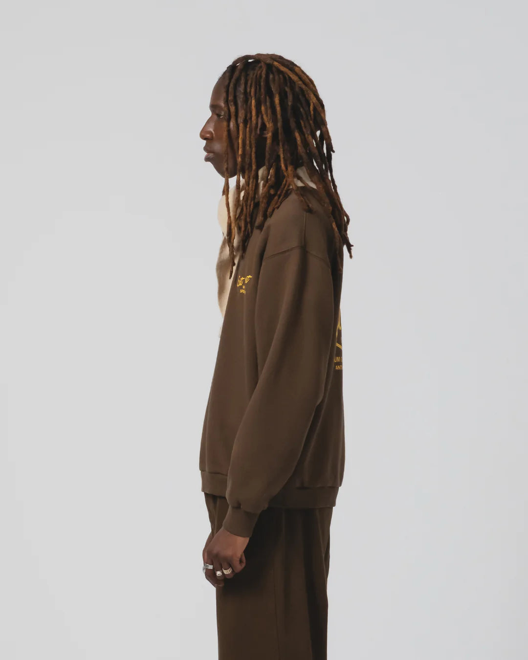 Western Sportswear Basic Fleece Sweater Brown