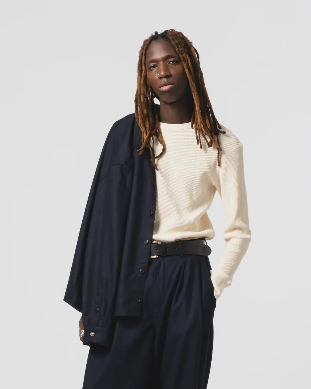 L/S Thermo Waffle T-Shirt Off White
