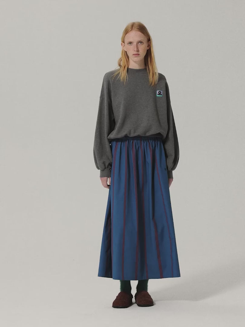 Triple stripes all over skirt blue