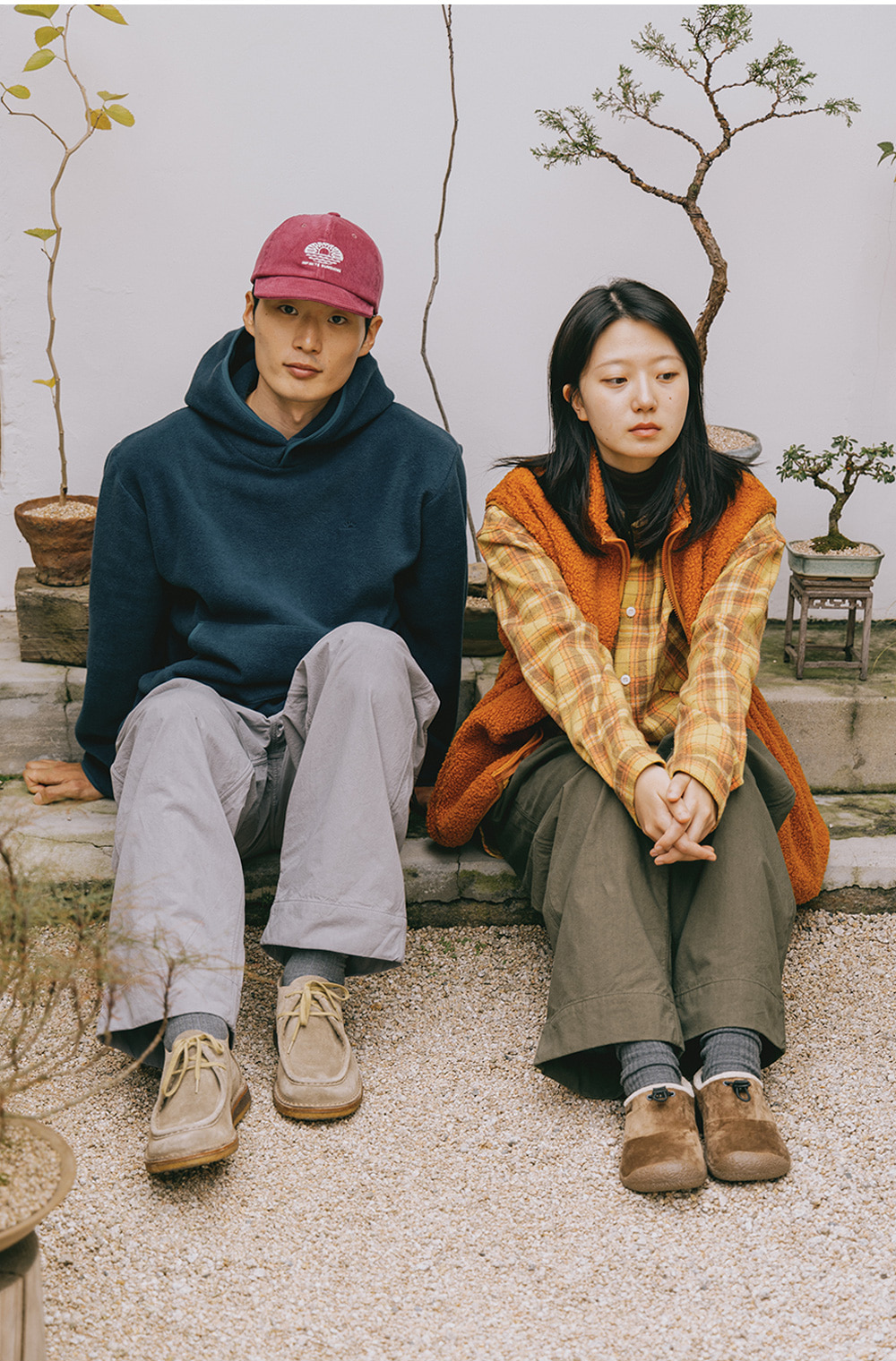 Sunrise fleece button hoodie navy