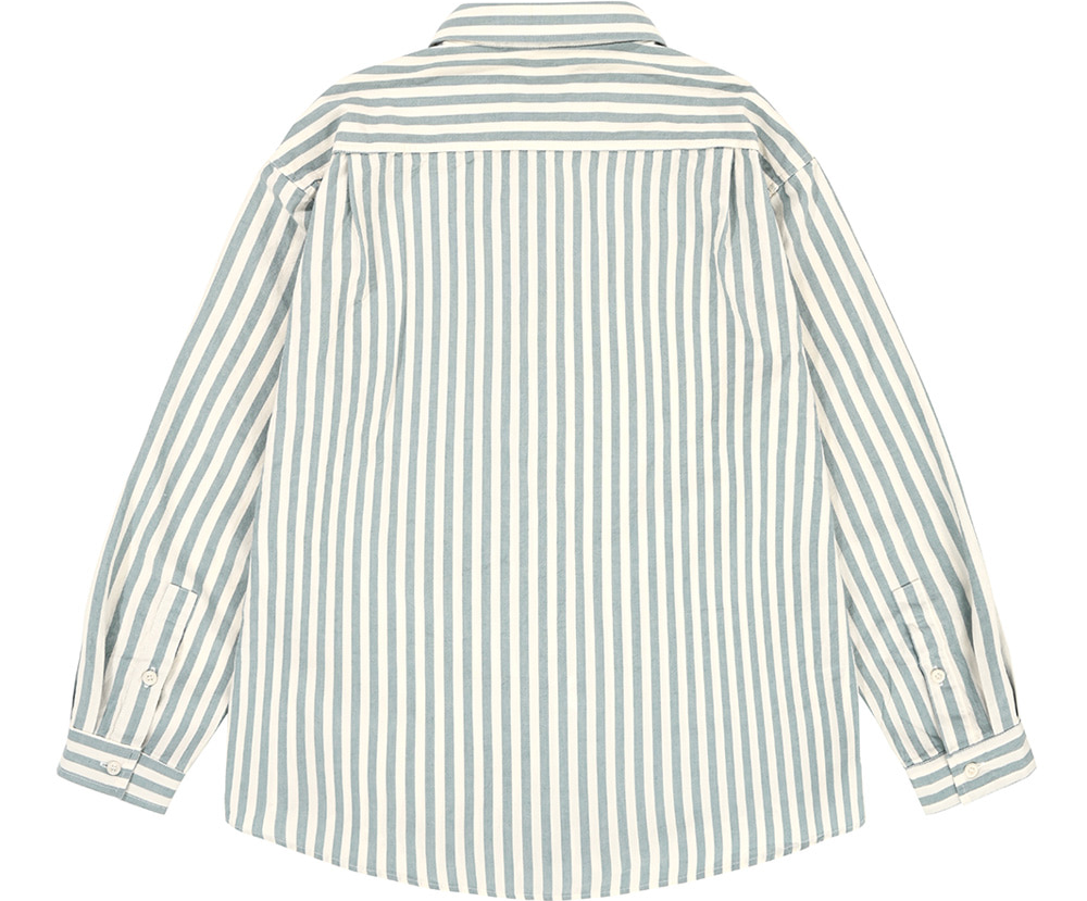 Melange stripe shirt sky blue
