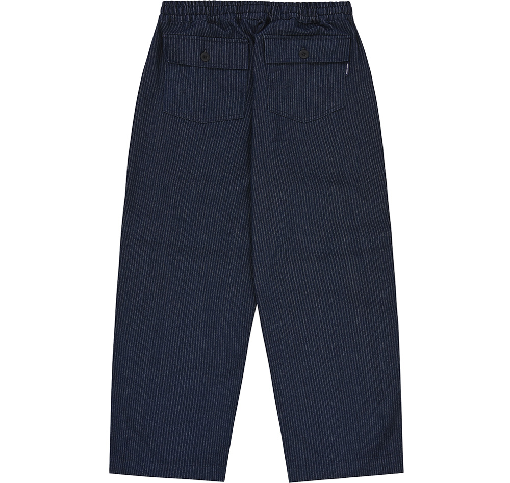 Fatigue stipe denim pants indigo