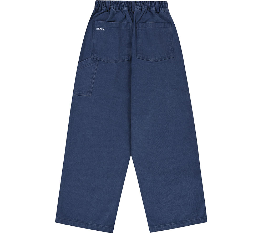 Two tuck wide kation pant blue