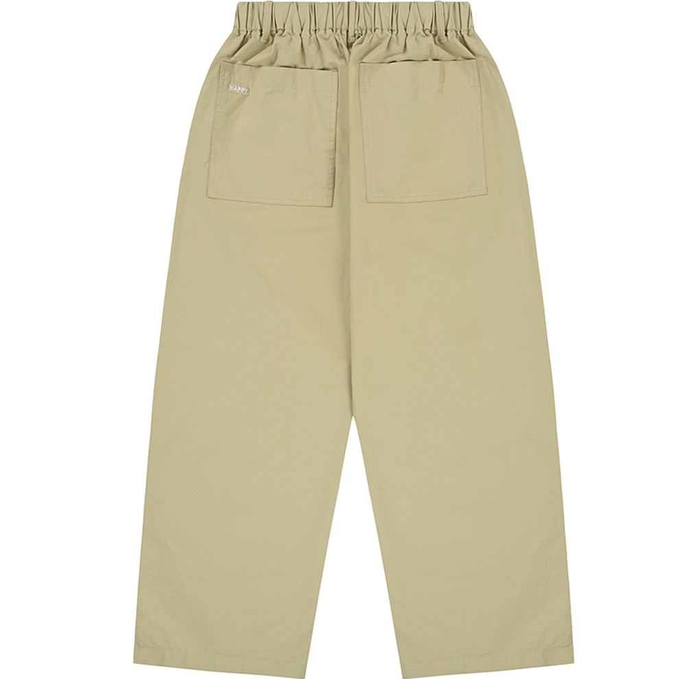 Pintuck wide chino pants beige