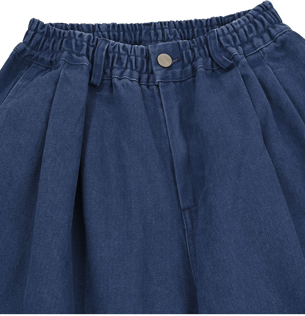 Two tuck wide kation pant blue